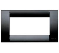 Vimar serie idea - Placa classica 4 módulo plastico negro