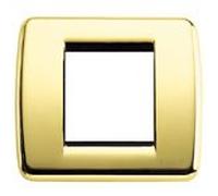 Vimar serie idea - Placa rondo 1-2 módulo metal oro brillante