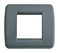 Vimar serie idea - Placa rondo 1-2 módulo metal pizarra