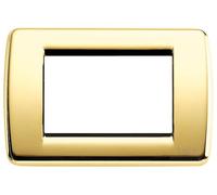 Vimar serie idea - Placa rondo 3 módulo metal oro brillante