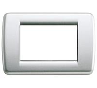 Vimar serie idea - Placa rondo 3 módulo metal plata metalizado