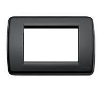 Vimar serie idea - Placa rondo 3 módulo plastico negro