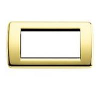 Vimar serie idea - Placa rondo 4 módulo metal oro brillante