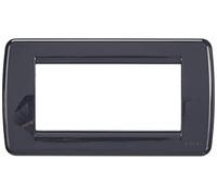 Vimar serie idea - Placa rondo 4 módulo plastico gris grafito