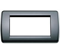 Vimar serie idea - Placa rondo 4 módulo plastico negro