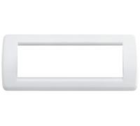 Vimar serie idea - Placa rondo 6 módulo plastico blanco brillante