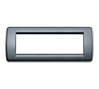 Vimar serie idea - Placa rondo 6 módulo plastico gris grafito