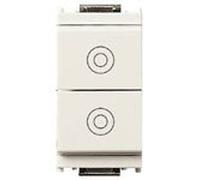 Vimar serie idea - Pulsador doble 1 polo contacto abierto 10a blanco