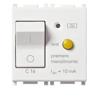 Vimar serie plana - Interruptor magnetotermico diferencial 1 polo+neutro c16 10ma plana blanco