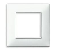 Vimar serie plana - Placa 2 módulo tecnopolimero blanco