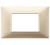Vimar serie plana - Placa 3 módulo tecnopolimero champan mate