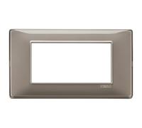 Vimar Placa Serie Plana 4 módulos Reflex Ceniza