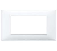 Vimar serie plana - Placa 4 módulo tecnopolimero blanco