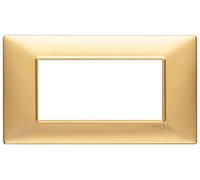 Vimar serie plana - Placa 4 módulo tecnopolimero oro mate