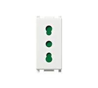 Vimar serie plana - Toma 2 polos+tierra 16a p17/11 blanco
