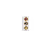 Vimar Toma Con 3 Conectores RCA Blanca - Modelo 14335