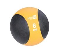 VIMAS SPORT Balón Medicinal de Goma para Fitness y Ejercicio, 8 kg, Amarillo, Agarre Texturizado, para Adultos