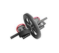 VIMAS SPORT Rueda Abdominal Pro, Rodillo para Abdominales con Pedales, Negro, PVC, con Empuñaduras de Foam, Diámetro 28,4 cm