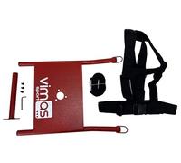 VIMAS SPORT Trineo de Arrastre con Arnés para Entrenamiento de Fuerza, Rojo, 95x53cm, 13.5kg, Adultos Unisex, Compatible con Placas de Musculación