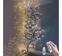 VIMAZ Luces LED de ramas de árbol de cerezo azul para pared, 8 modos de luces de flor de cerezo con 96 LED, control remoto, temporizador, luces LED de flores de cerezo, decoraciones para dormitorio