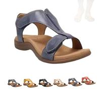 Vimlo Helpseason Sandalias ortopédicas cómodas for mujer, Libiyi Sandalias ortopédicas cómodas for mujer con soporte for el arco Sandalias de ajuste ancho(Blue,38)