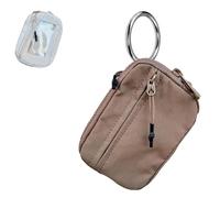 Vimlo La Billetera Iris, la Cartera de Mano The Iris, la Billetera con Llavero The Iris, el Bolso de Mano Moderno con Cremallera y Ventana for identificación(Brown)