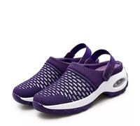 Vimlo Zuecos ortopédicos for Mujer con Soporte for Arco, Zapatillas de Deporte Anchas ortopédicas for Caminar, Sandalias elásticas (Color : Purple, Size : 38)