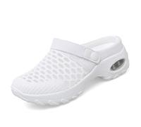 Vimlo Zuecos ortopédicos for Mujer con Soporte for Arco, Zapatillas de Deporte Anchas ortopédicas for Caminar, Sandalias elásticas (Color : White, Size : 41)
