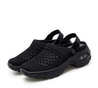 Vimlo Zuecos ortopédicos for Mujer con Soporte for Arco, Zapatillas de Deporte Anchas ortopédicas for Caminar, Sandalias elásticas (Color : Black, Size : 38)