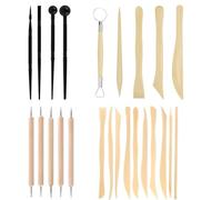 Vimmvid Juego de 24 herramientas de modelado, juego de cerámica para arcilla de secado automático, arcilla de espuma, arcilla de cerámica, herramienta de secado al aire, juego de herramientas de