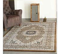 VIMODA Alfombra clásica, Dibujos en círculo, de Tejido Muy tupido, diseño Oriental - De la Mejor Calidad, MARRÓN, Maße:80 x 300 cm