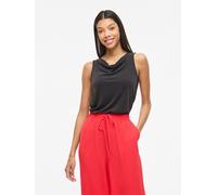 Vila Top Mujer VIMODALA escote cascada, negro (Black Beauty), S