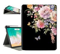Vimorco Funda para iPad Air de 11 Pulgadas, Flor Rosa M3/M2 2025/2024, 5ª/4ª generación de 10.9 Pulgadas, Cubierta Trasera de Piel sintética Suave, visión multiángulo, Mariposa Floral