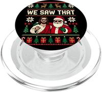 Vimos Que Jesús Y Santa Claus Divertida Navidad PopSockets PopGrip para MagSafe