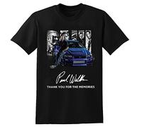 VimrOd Paul Walker 1973 2013 Thank You for The Memories Signature - Camiseta negra para hombre, Negro, M