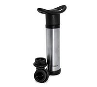 VIN BOUQUET casa Bomba de vacío "Mi casa es la tuya" para conservar Vino, Acero Inoxidable, Negro/Plata