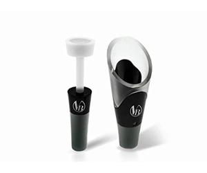 Vin Bouquet FIA 006 - Set Escanciador & Tapón, Escanciador con Filtro y un Tapón de Vacío