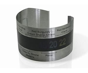 Vin Bouquet FIC 009 - Termometro Analogico para Botellas, Negro y Plateado, 16.4 x 8.4 x 7 cm