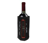 Vin Bouquet FIE 108 - Funda enfriadora con Termómetro de Velcro, Cubierta Enfriadora Gel, Velcro Ajustable, Ideal para Conservar el Vino