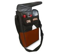 Vin Bouquet FIE 139 - Bolsa Térmica, Tela, para 2 Botellas, Color Negro y Bourdeos