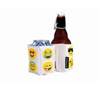 Vin Bouquet FIE 214 - Funda Enfriadora Latas Emoticonos, Cubierta Enfriadora Gel, Velcro Ajustable