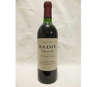 vin de table badie (gironde) non millésimé années 1980 à 1990 rouge années 80 - bordeaux france