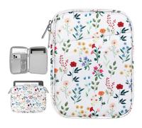 Vinabilia 6-7 Pulgadas Funda Bolsa Protectora para 6" Kindle, 7" Kindle Paperwhite/Colorsoft Signature Edition, 7" Kobo Libra Colour eReader, 6" Kobo Clara BW/Colour E-Reader, Ramo de Flores