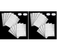 Vinabo 1080 Piezas de Pegatinas Redondas para Rayar, 540 Pares de Ganchos y Bucles Autoadhesivos con Puntos para Rayar de 10 mm, Puntos para Rayar Autoadhesivos para Bricolaje, Manualidades, etc