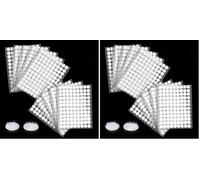 Vinabo 1080 Piezas Pegatinas para Rascar de Doble Cara,Pegatinas Redondas para Rascar,Adhesivo Redondo,540 Pares de Puntos Autoadhesivos Redondos de 10 mm,para Bricolaje,Fotos,Manualidades,etc