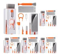 Vinabo 11 en 1 Keyboard Cleaning Brush Kit, Cepillo Limpiador de Teclado Multifunción, Herramienta de Limpieza, Extractor de Polvo para Tableta, Computadora, Auricular Bluetooth, Teléfono, Cámara