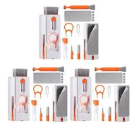 Vinabo 11 en 1 Keyboard Cleaning Brush Kit, Cepillo Limpiador de Teclado Multifunción, Herramienta de Limpieza, Extractor de Polvo para Tableta, Computadora, Auricular Bluetooth, Teléfono, Cámara