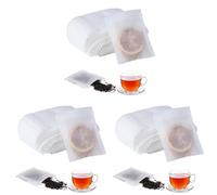 Vinabo 400 Bolsas Infusor de Te, Filtro de Té Colador Te Bolsas de Te de 7 x 9 cm con Cordón, Infusionador de Te para té de Hojas Sueltas, Té Aromatizado, Especias, Hierbas, Condimentos y más
