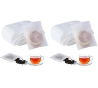 Vinabo 400 Bolsas Infusor de Te, Filtro de Té Colador Te Bolsas de Te de 7 x 9 cm con Cordón, Infusionador de Te para té de Hojas Sueltas, Té Aromatizado, Especias, Hierbas, Condimentos y más
