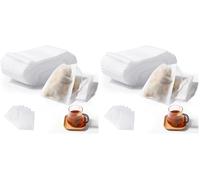 Vinabo 400 Piezas Filtros para Té, 7 x 9 cm Filtro Te, Bolsas Desechables de Filtro de Té Suelto,Infusor Te con Cordón, Bolsas de Te para Té Fragante, DIY Té, Especias, Vainilla, Lavanda, Café